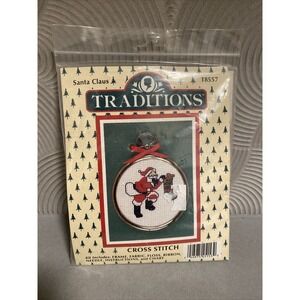 Traditions Cross Stitch Kit T8557 Santa Clause Christmas Ornament New